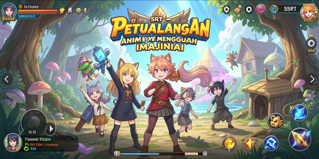Gameplay menarik dengan karakter Anime yang beragam.