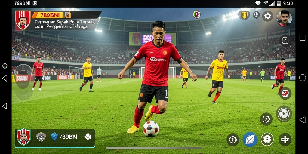 Tampilan gameplay sepak bola yang mendebarkan di 789BNI.