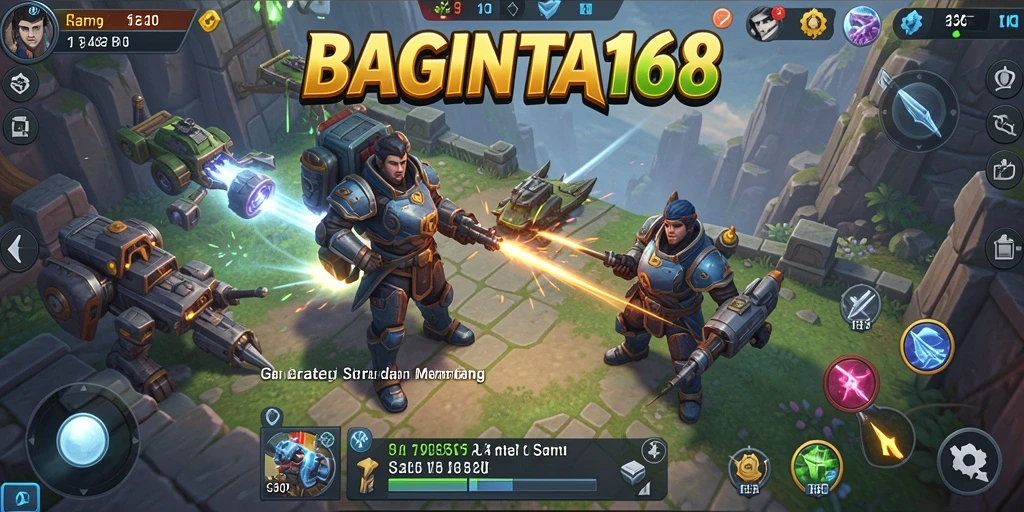 Screenshot gameplay <strong>BAGINTA168</strong> menampilkan pertempuran strategi yang seru.