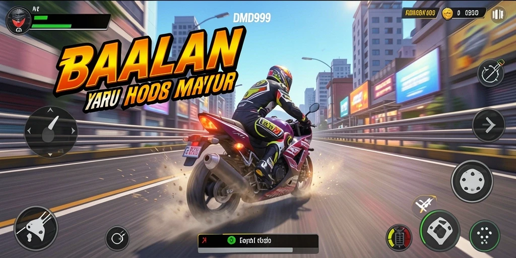Gameplay seru balapan motor DMD999 yang menegangkan.