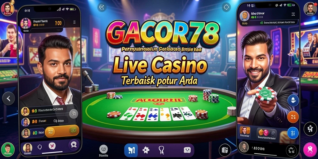 Tampilan gameplay GACOR78 yang mendebarkan di kasino langsung.