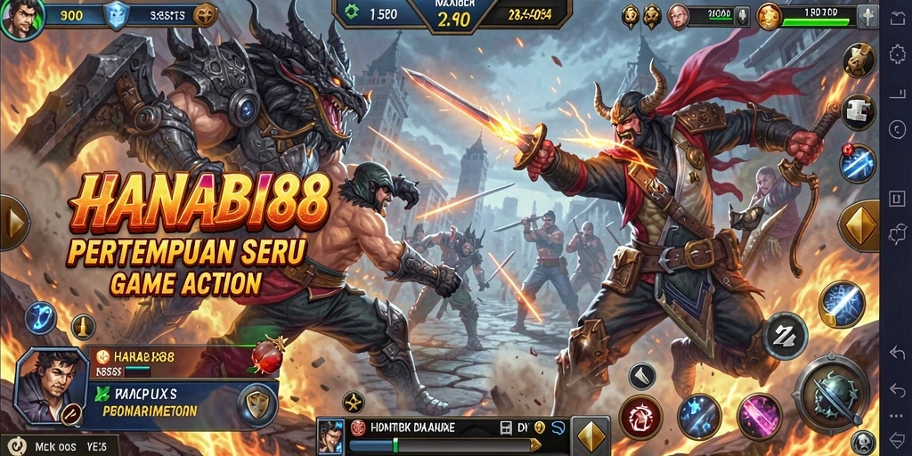 Screenshot menunjukkan aksi mendebarkan dalam pertempuran HANABI88.