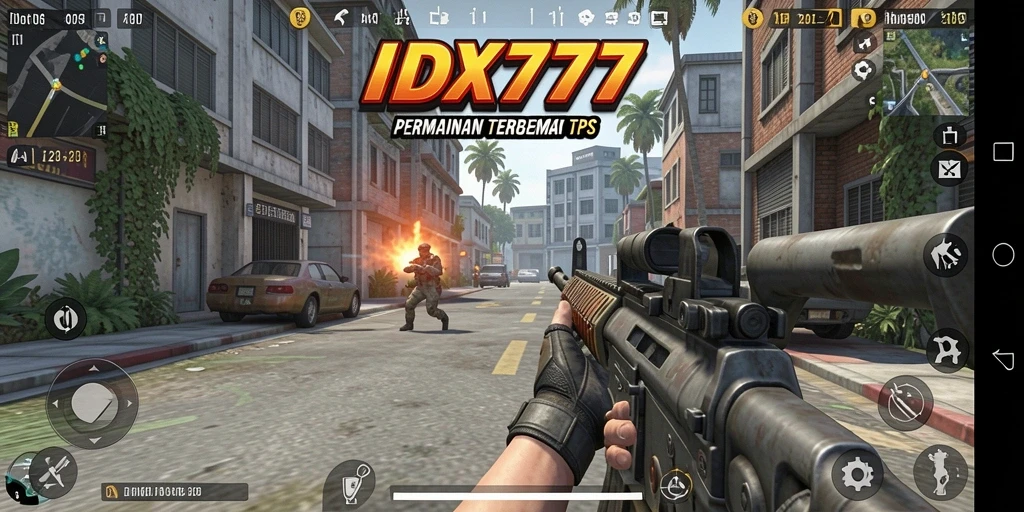 Screenshot gameplay IDX777 yang menunjukkan aksi mendebarkan TPS.