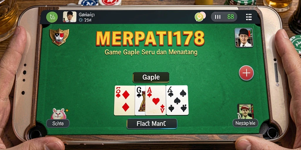 Tampilan gameplay seru MERPATI178 dalam permainan Gaple.