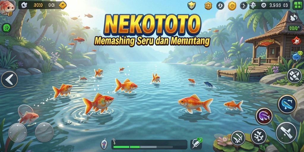 Tangkapan ikan yang spektakuler dalam gameplay NEKOTOTO.