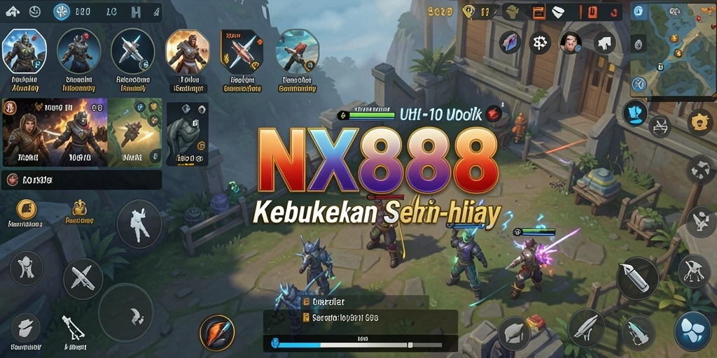 Tampilan antarmuka utama NX888 yang user-friendly dan fungsional.